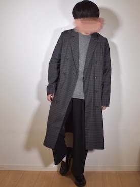 「クルーネックニット」｜ミニスタ さん（メンズ・157cm）の冬コーディネート