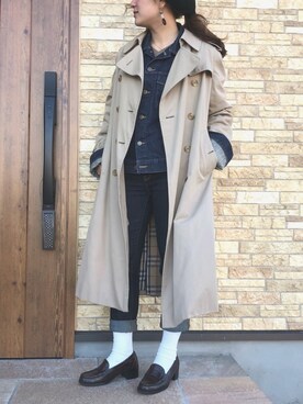 「TODAYFUL（トゥデイフル）のアイテム（ハンチング/ベレー帽）」を使った、yimiさん（レディース・154cm）の冬コーディネート