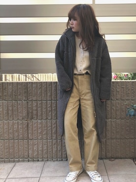 「gallardagalante」｜「アイテム（その他アウター）」を使った、yimiさん（レディース・154cm）の冬コーディネート