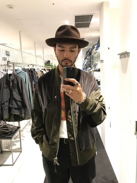 「STUDIOUS（ステュディオス）のアイテム（MA-1）」を使った、Ryosuke Iizawaさん（メンズ・174cm）の夏コーディネート