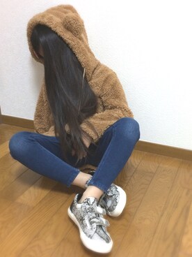 「3coins（3coins）のアイテム（その他アウター）」を使った、Na☺︎☺︎☺︎さん（キッズ・120cm）の冬コーディネート