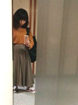 「JEANASIS（ジーナシス）のシンプルロゴBIGLS/773763（Tシャツ/カットソー）」を使った、*rara*さん（レディース・154cm）の秋コーディネート