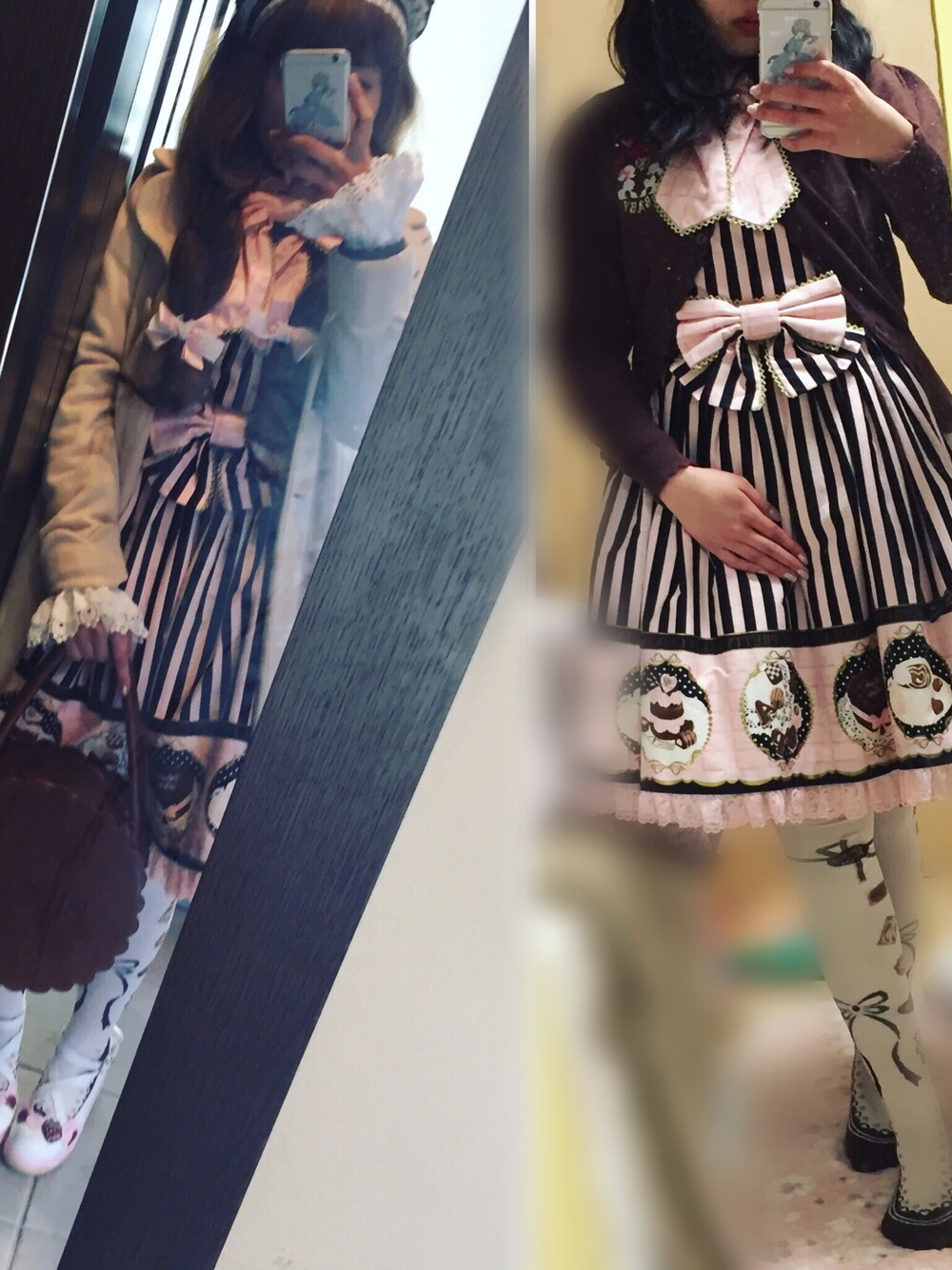 「ロリィタ、ロリータ、ロリータファッション、lolita、lolitafashion、Angelic Pretty、BABY THE STARS SHINE BRIGHT、innocent world」｜「Angelic Prettyのアイテム（ワンピース/ドレス、ピンク系）」を使った、あ りささん（レディース・156cm）の冬コーディネートの1枚目の写真