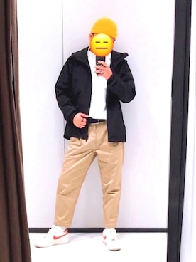 「APPLEBUM」｜「アイテム（マウンテンパーカー）」を使った、ぬすけさん（メンズ・170cm）の冬コーディネート