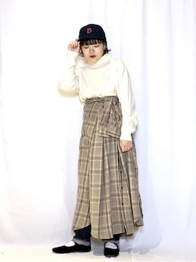 「アレンジ」｜「アイテム（その他）」を使った、haruさん（レディース・153cm）の冬コーディネート