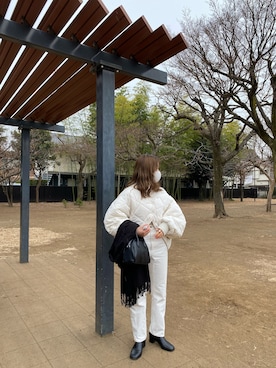 「moussy」｜「アイテム（ブルゾン）」を使った、39さん（レディース・155cm）の冬コーディネート