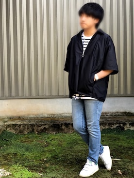 「スタンスミス」｜関節のパニックさん（メンズ・175cm）の夏コーディネート