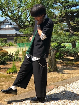 「STUDIOUS（ステュディオス）のアイテム（財布/小物）」を使った、関節のパニックさん（メンズ・175cm）の夏コーディネート