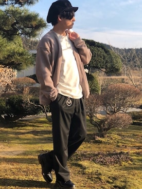 「Dr. Martens（ドクターマーチン）のDr.Martens / ドクターマーチン 1461 3EYE GIBSON SHOE 3ホール ギブソン シューズ ブーツ（ブーツ）」を使った、関節のパニックさん（メンズ・175cm）の春コーディネート