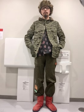 「便所」｜下痢便太郎時貞さん（メンズ・175cm）の春コーディネート