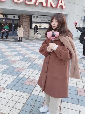 「アイテム（ステンカラーコート）」を使った、rさん（レディース・155cm・20代）の夏コーディネート