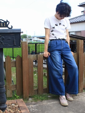 「OLIVE des OLIVE（オリーブデオリーブ）のアイテム」を使った、morikoさん（メンズ・164cm）の夏コーディネート