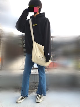 「L.H.P（エルエイチピー）のアイテム（バッグ）」を使った、しょさん（メンズ・171cm）の冬コーディネート