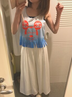 「ミッキー」｜Rさん（レディース・162cm）の夏コーディネート