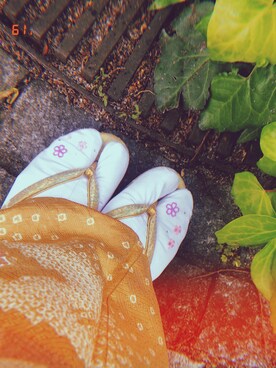 「刺繍」｜「アイテム（水着/着物・浴衣）」を使った、超骨ストのRicoさん（レディース・157cm）の春コーディネート