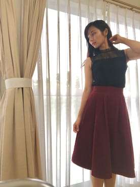 ☆宮崎あおいさんCM着用☆ポンチフレアロングスカートを使った