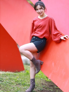 超骨ストのRicoさん（レディース・157cm）の秋コーディネート