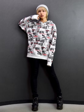 「アイテム（ニットキャップ/ビーニー）」を使った、超骨ストのRicoさん（レディース・157cm・20代）の春コーディネート