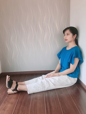 「Marie femme（マリーファム）のアイテム」を使った、超骨ストのRicoさん（レディース・157cm）の春コーディネート