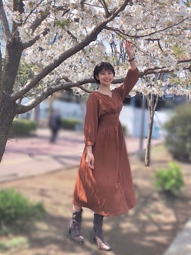 超骨ストのRicoさん（レディース・157cm）の春コーディネート