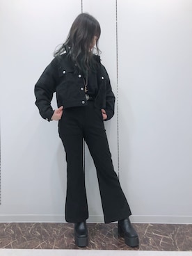「WEGO（ウィゴー）のアイテム（その他アウター）」を使った、おはるさん（レディース・160cm）の春コーディネート