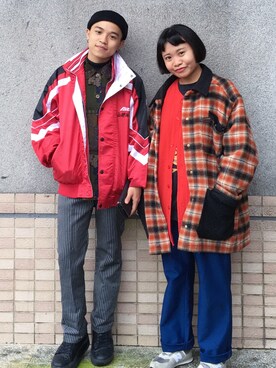 「MIZUNO（ミズノ　）のアイテム（ジャケット/アウター）」を使った、Dylanさん（メンズ・163cm）の春コーディネート