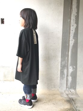 「黒×デニム」｜mcmong.さん（キッズ・120cm）の春コーディネート