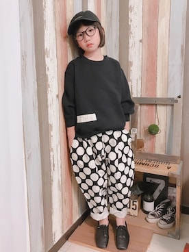 「handmade」｜「アイテム（キャップ）」を使った、mcmong.さん（キッズ・133cm）の春コーディネート