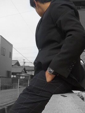「アイテム（フォーマルスーツ/小物）」を使った、龍志さん（メンズ・160cm・10代）の冬コーディネート