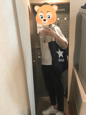 「CONVERSE（コンバース）のアイテム（トートバッグ）」を使った、ShuN.さん（メンズ・180cm）の夏コーディネート