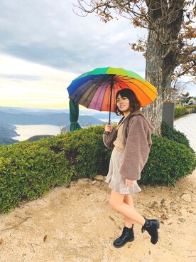 「apres jour（アプレジュール）のアイテム（その他アウター）」を使った、mochannmaruさん（レディース・162cm）の冬コーディネート