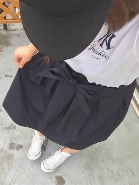 「神宮球場」｜あみゅさん（レディース・159cm）の夏コーディネート