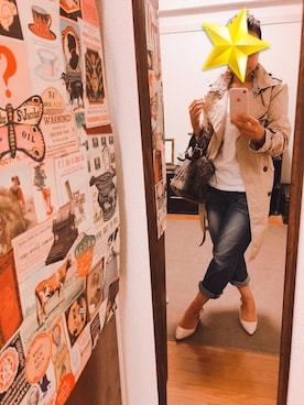 「ディーゼル」｜「アイテム（トレンチコート）」を使った、hibinoawa71さん（レディース・157cm）の秋コーディネート