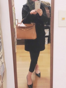 「エルメス」｜「アイテム（チェスターコート）」を使った、hibinoawa71さん（レディース・157cm）の秋コーディネート