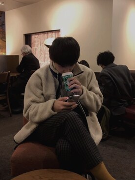 「アイテム（ブルゾン）」を使った、Satoshiさん（メンズ・185cm・10代）の冬コーディネート