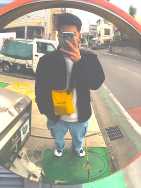 「エクストララージ」｜「アイテム（その他アウター）」を使った、KAZUYOさん（メンズ・167cm）の冬コーディネート