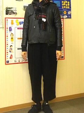 「SUPP. no one else （サップノーワンエルス）のアイテム（ジャケット/アウター）」を使った、Meg Iwamotoさん（レディース・163cm）の冬コーディネート