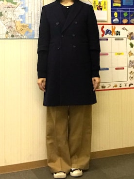 「COMME des GARCONS COMME des GARCONS（コムデギャルソンコムデギャルソン）のアイテム（ジャケット/アウター）」を使った、Meg Iwamotoさん（レディース・163cm）の冬コーディネート