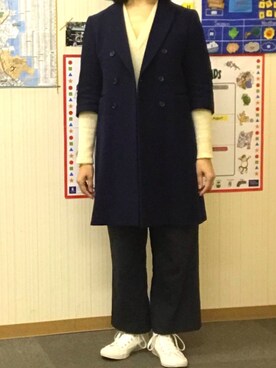 「COMME des GARCONS COMME des GARCONS（コムデギャルソンコムデギャルソン）のアイテム（ジャケット/アウター）」を使った、Meg Iwamotoさん（レディース・163cm）の冬コーディネート