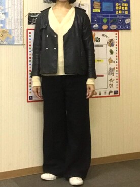「SUPP. no one else （サップノーワンエルス）のアイテム（ジャケット/アウター）」を使った、Meg Iwamotoさん（レディース・163cm）の冬コーディネート