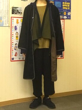 「COMME des GARCONS COMME des GARCONS（コムデギャルソンコムデギャルソン）のアイテム（ジャケット/アウター）」を使った、Meg Iwamotoさん（レディース・163cm）の冬コーディネート