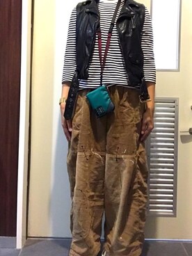 「MARNI（マルニ）のアイテム（財布/小物）」を使った、Meg Iwamotoさん（レディース・163cm）の秋コーディネート