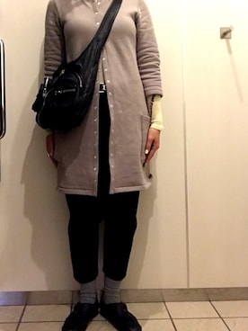 「tricot COMME des GARCONS（トリココムデギャルソン）のアイテム（シューズ）」を使った、Meg Iwamotoさん（レディース・163cm）の冬コーディネート