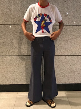 「mont-bell（モンベル）のアイテム（サンダル）」を使った、Meg Iwamotoさん（レディース・163cm）の夏コーディネート