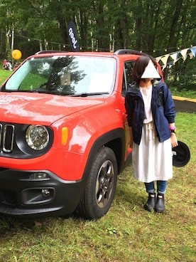 「長靴」｜「アイテム（マウンテンパーカー）」を使った、Umechiさん（レディース・148cm）の秋コーディネート