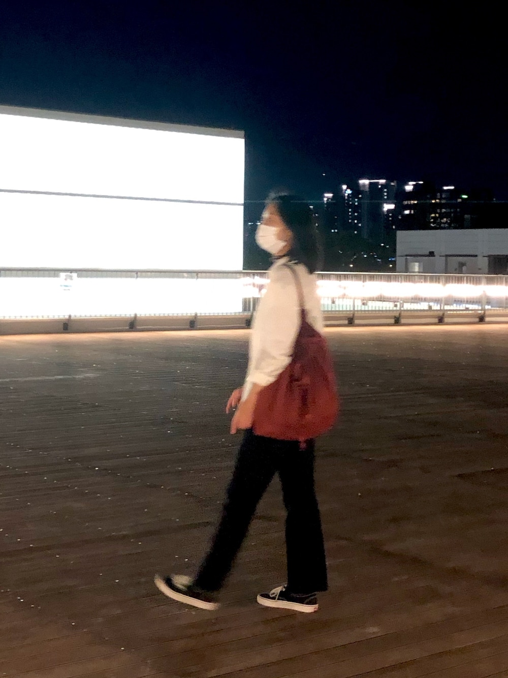 「korean fashion、blankof、VANS、GIORDANO」｜「BLANKOFのアイテム（バックパック/リュック、レッド系）」を使った、suyeon  @suyeonnnneさん（レディース・160cm）の秋コーディネートの1枚目の写真