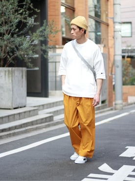 「Champion」｜MITTYさん（メンズ・175cm）の春コーディネート