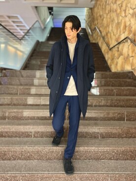「417 EDIFICE（フォーワンセブンエディフィス）のアイテム（その他アウター）」を使った、MITTYさん（メンズ・176cm）の冬コーディネート