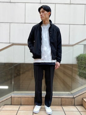 「FRUIT OF THE LOOM（フルーツオブザルーム）のアイテム（スウェット）」を使った、MITTYさん（メンズ・176cm）の春コーディネート