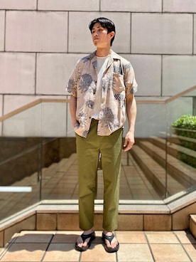 「アロハシャツ」｜MITTYさん（メンズ・176cm）の春コーディネート